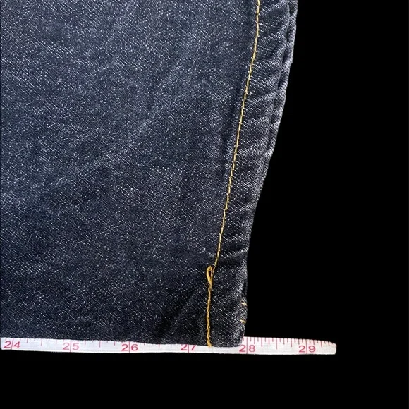 LEVI’S 501 Button Fly Straight Leg Blue Jeans Men's Size 38 x 32 Dark Wash Black - Picture 5 of 11